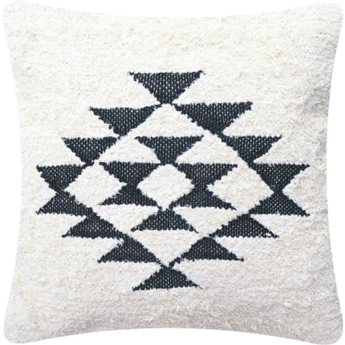 Aztec Cushion Cover (SET OF 2) | Pillows by MEEM RUGS. Item composed of cotton & metal compatible with boho style