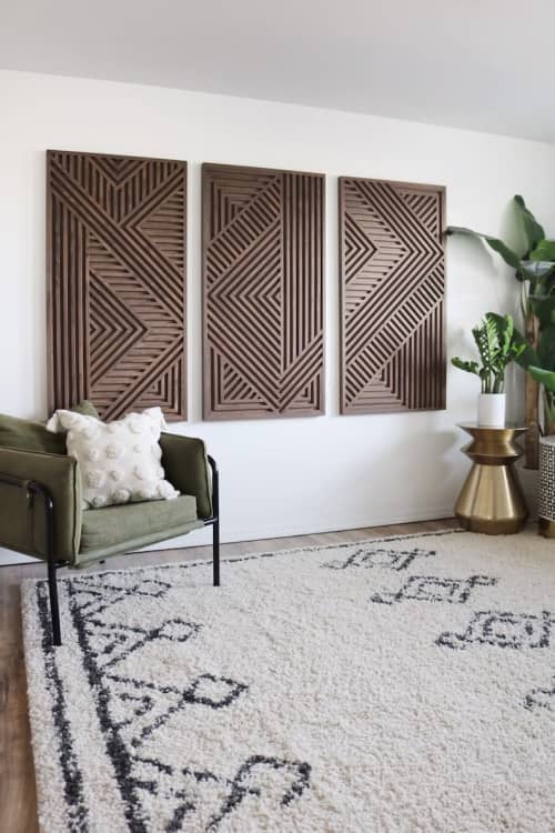 Wood Wall Art, Wooden Panels, Modern Wood Panels, Geometric by Blank Space Studios Wescover