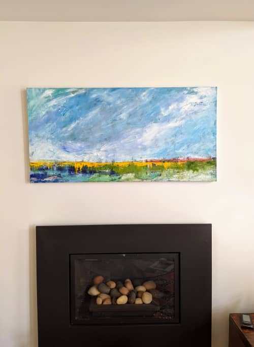 Calm painting | Oil And Acrylic Painting in Paintings by Christy Sverre Art. Item composed of canvas and synthetic