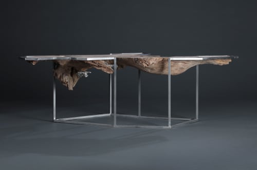 Interflow Table | Coffee Table in Tables by Mac McComb. Item composed of walnut & steel compatible with contemporary and coastal style