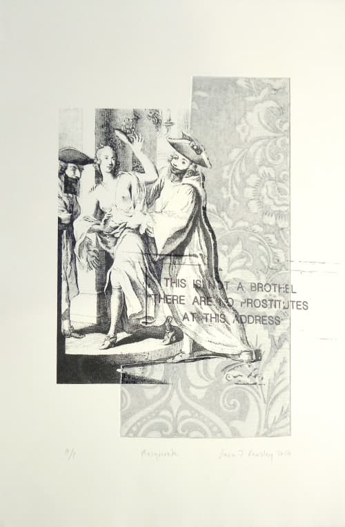 Grey Portrait Masquerade Print from Boudoir series | Prints by Sara J Beazley. Item composed of paper