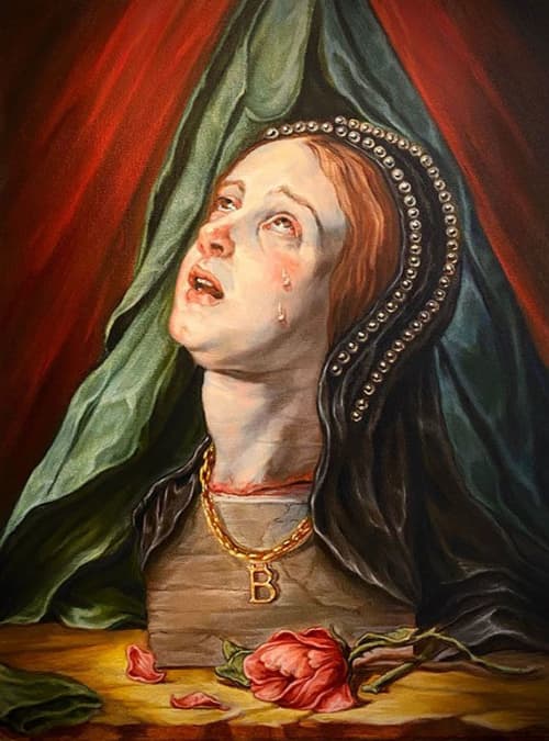 Queen Anne Boleyn | Oil And Acrylic Painting in Paintings by CP Weyant. Item made of canvas & synthetic