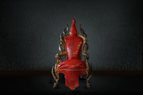 KRAMPUS | Accent Chair in Chairs by Michel Haillard. Item made of wood