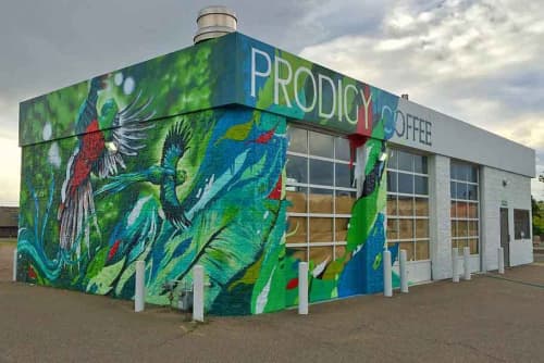 Quetzal | Murals by Bimmer T | Prodigy Coffeehouse in Denver