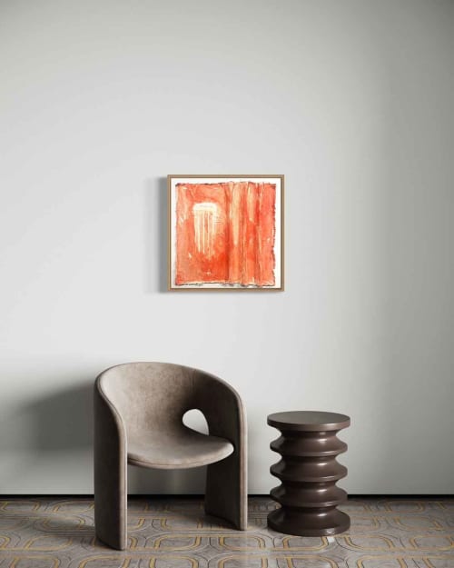 Canvas on Canvas CC2020 D | Mixed Media by Michael Denny Art, LLC. Item composed of bamboo and canvas in minimalism or contemporary style