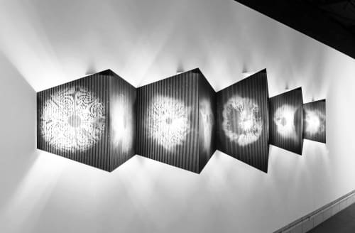 Agaricales Illuminated | Wall Sculpture in Wall Hangings by Virginia Kistler | Columbus in Columbus. Item composed of synthetic