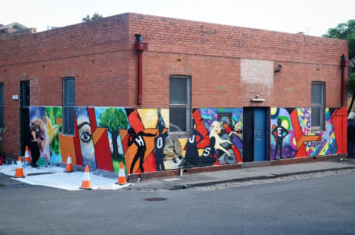 Mural | Street Murals by Heesco | Fitzroy Learning Network Inc. in Fitzroy. Item composed of synthetic