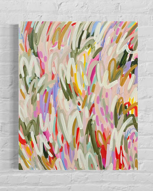 "Fleeting Blooms" | Oil And Acrylic Painting in Paintings by Vicky Reddish. Item made of canvas compatible with contemporary and eclectic & maximalism style