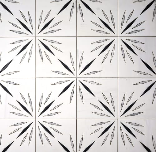 Tile Club White Sparkle Waterjet Marble Mosaic Tile | Tiles by Tile Club. Item composed of marble