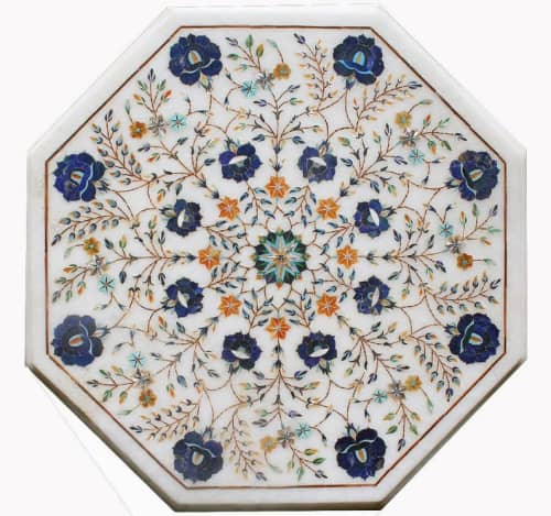 white marble table, coffee table, end table, tabletop | Tables by Innovative Home Decors. Item made of marble works with country & farmhouse & art deco style