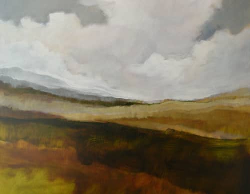 One O'Clock | Oil And Acrylic Painting in Paintings by Caroline Adams. Item composed of synthetic