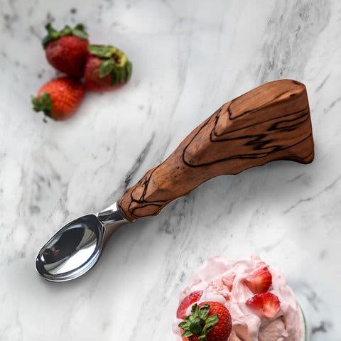 Ice Cream Scoop | Utensils by Wild Cherry Spoon Co.. Item composed of maple wood compatible with minimalism and country & farmhouse style