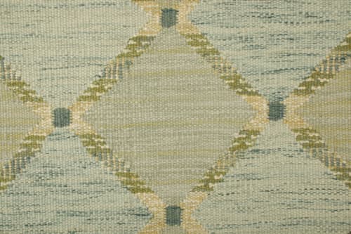 Rug & Kilim’s Scandinavian Square Rug in Blue and Green | Area Rug in Rugs by Rug and Kilim