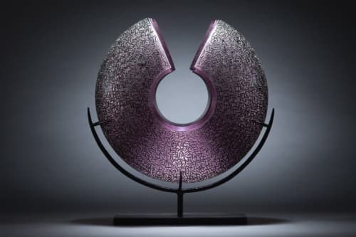 Amethyst Mbola | Ornament in Decorative Objects by Carrie Gustafson. Item made of steel & glass