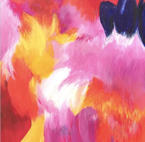 Chrysanthemum | Oil And Acrylic Painting in Paintings by Anne-Maree Wise Artist | The Levee Art Gallery & Studios in Maitland. Item composed of canvas