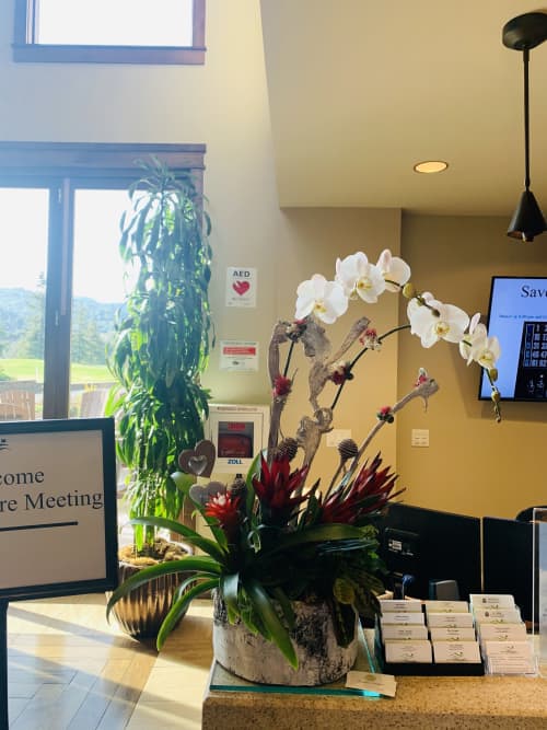 Tropical love arrangement | Floral Arrangements by Fleurina Designs | Almaden Golf & Country Club in San Jose