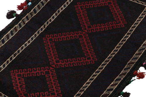 Rug & Kilim's Baluch Tribal rug with Black and Red Tribal | Area Rug in Rugs by Rug and Kilim. Item composed of wool