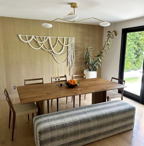 Fiber Rope Swag | Tapestry in Wall Hangings by Ama Fiber Art. Item composed of wood and cotton in mid century modern or contemporary style