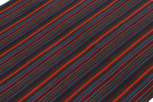 Vintage Bidjar Persian Jajim Kilim with Multicolor Stripes | Area Rug in Rugs by Rug and Kilim