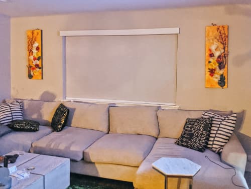 Encaustic Florals | Oil And Acrylic Painting in Paintings by Soulscape Fine Art + Design by Lauren Dickinson. Item composed of canvas