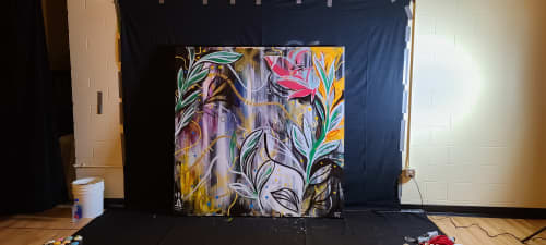 Madison Opera Comissioned Fine Artwork | Mixed Media by Liubov Szwako Triangulador | Madison Opera in Madison. Item composed of canvas