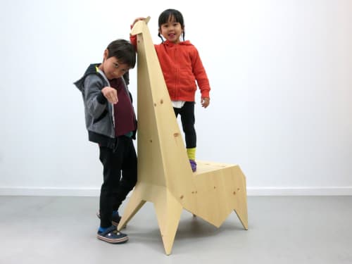 Giraffe Chair: animal high backrest chair | Accent Chair in Chairs by Makingworks. Item composed of wood