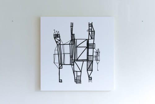 Networks Nodos | Oil And Acrylic Painting in Paintings by Atelier Stumpo. Item made of canvas & synthetic