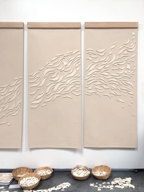 Wildflower Tapestries | Tapestry in Wall Hangings by Anastasia Tumanova. Item made of canvas with ceramic