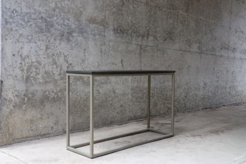 Modern Metal & Wood Console Table | Tables by Hazel Oak Farms. Item made of wood with metal