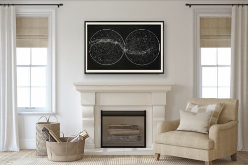 Double Constellation Milky Way Print | Prints by Capricorn Press. Item composed of paper in boho or contemporary style