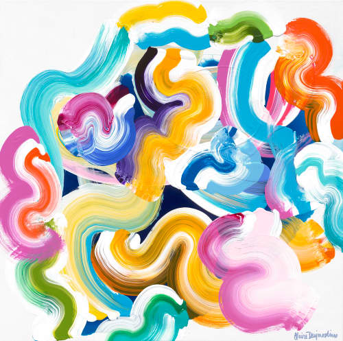 Confetti | Oil And Acrylic Painting in Paintings by Claire Desjardins. Item made of canvas with synthetic