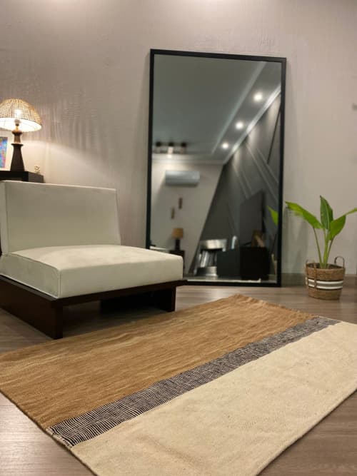 Linear Woven Rug | Area Rug in Rugs by Weaver. Item composed of wool in boho or country & farmhouse style