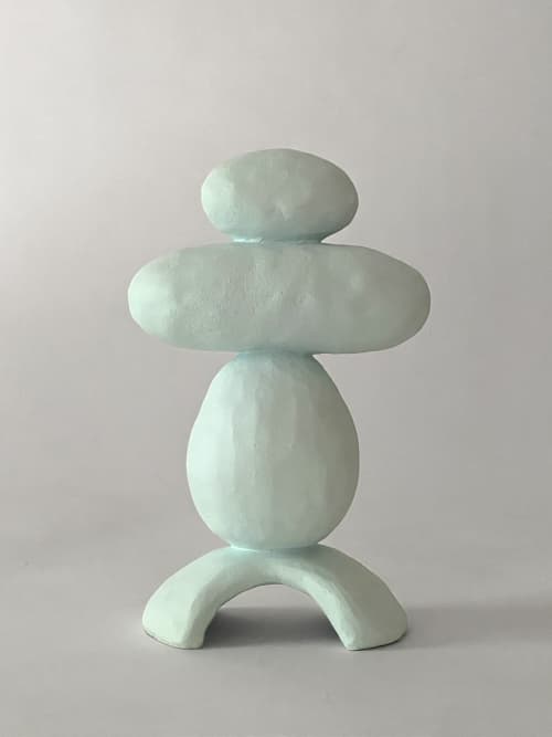 Little Guy No. 4 | Sculptures by Meg Morrison. Item made of ceramic compatible with mid century modern and coastal style