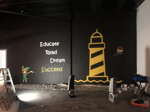 Lighthouse project. | Murals by Float boater murals | Little Lighthouse Education Center in El Monte. Item composed of synthetic