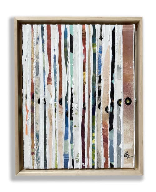 Stabilize 8 | Mixed Media in Paintings by Veronica Bruce Woodward. Item made of maple wood with canvas works with contemporary & eclectic & maximalism style