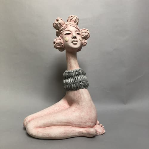 Chicken Pose (ceramic sculpture) | Sculptures by Jenny Chan. Item made of ceramic