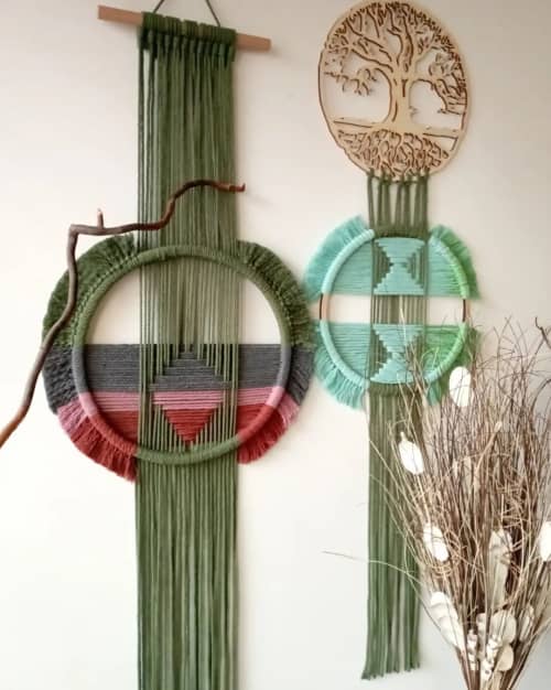 Macrame Wall Décor ,Macrame Wall Art, Fiber Art, Boho Wall | Macrame Wall Hanging in Wall Hangings by Magdyss Boutique. Item composed of fabric & fiber