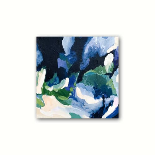 Dark Night of the Soul 12 X12” Original Acrylic Painting | Oil And Acrylic Painting in Paintings by Kimberly May Art. Item made of canvas compatible with contemporary style