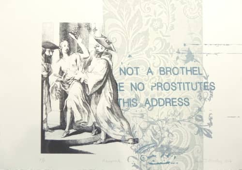 Grey Landscape Masquerade Print from Boudoir series | Prints by Sara J Beazley. Item composed of paper