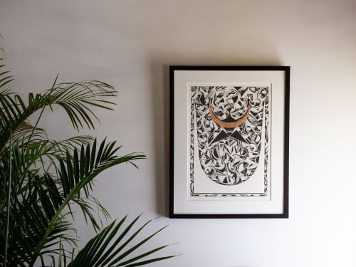 Cosmic | Drawings by Chrysa Koukoura. Item made of paper compatible with art deco style