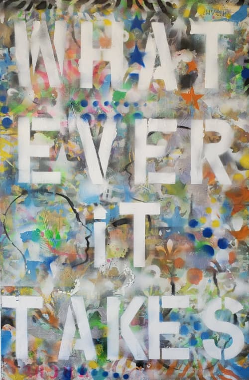 Whatever It Takes | Oil And Acrylic Painting in Paintings by Sona Fine Art & Design  - SFAD. Item composed of canvas and synthetic
