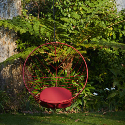 Studio Stirling Bubble with Permanent Cushions | Swing Chair in Chairs by Studio Stirling. Item made of steel