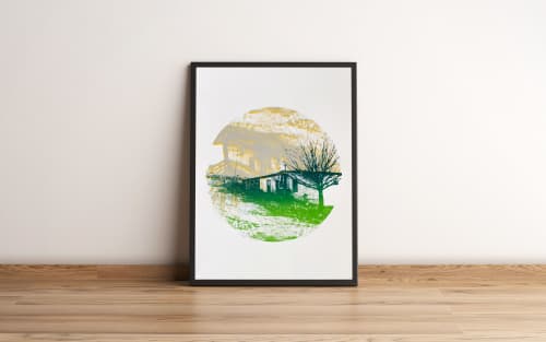 Vacant Marfa *unframed | Prints by Scorparium by Victrola Studio. Item composed of paper in mid century modern or contemporary style