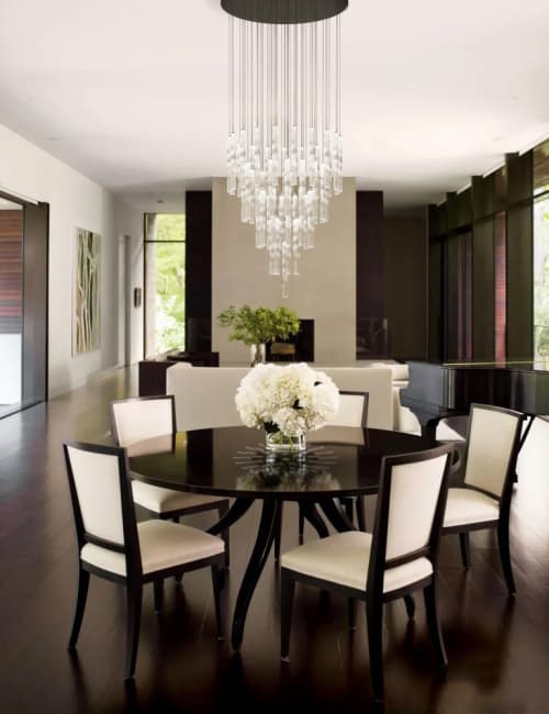 Crystal Falls 56 Glass Pendants in Cylindrical Shape | Pendants by Galilee Lighting. Item made of metal with glass works with modern & traditional style