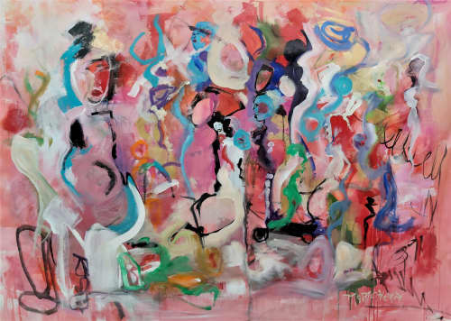Tribute to Women of the World | Oil And Acrylic Painting in Paintings by Marie Manon Art. Item composed of synthetic