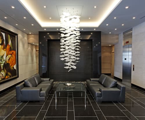 Cascade Chandelier | Chandeliers by The Goodman Studio | MuseumHouse in Toronto. Item composed of steel and glass