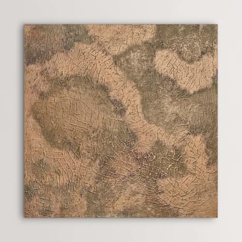 Old Metal | Oil And Acrylic Painting in Paintings by Alessia Lu. Item composed of canvas in minimalism or contemporary style