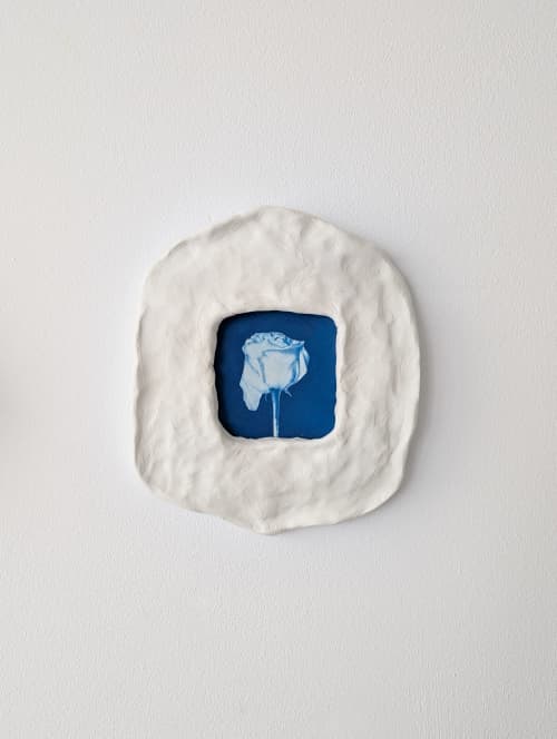 Indigo Rose | Decorative Objects by Tanya Coates. Item composed of ceramic & paper compatible with contemporary style