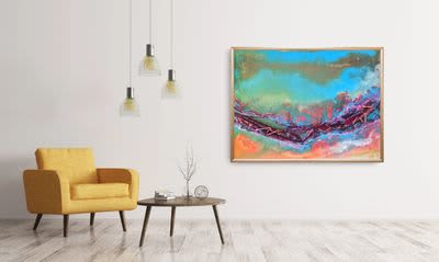 Tempest | Mixed Media by Soulscape Fine Art + Design by Lauren Dickinson. Item made of canvas
