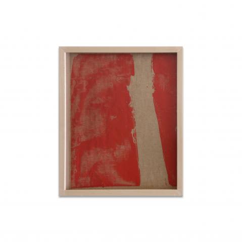 Etnografica Rosso IV | Oil And Acrylic Painting in Paintings by Kim Fonder. Item made of wood
